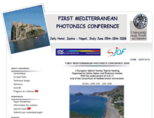 Tablet Screenshot of mediterranean.photonics.unisannio.it